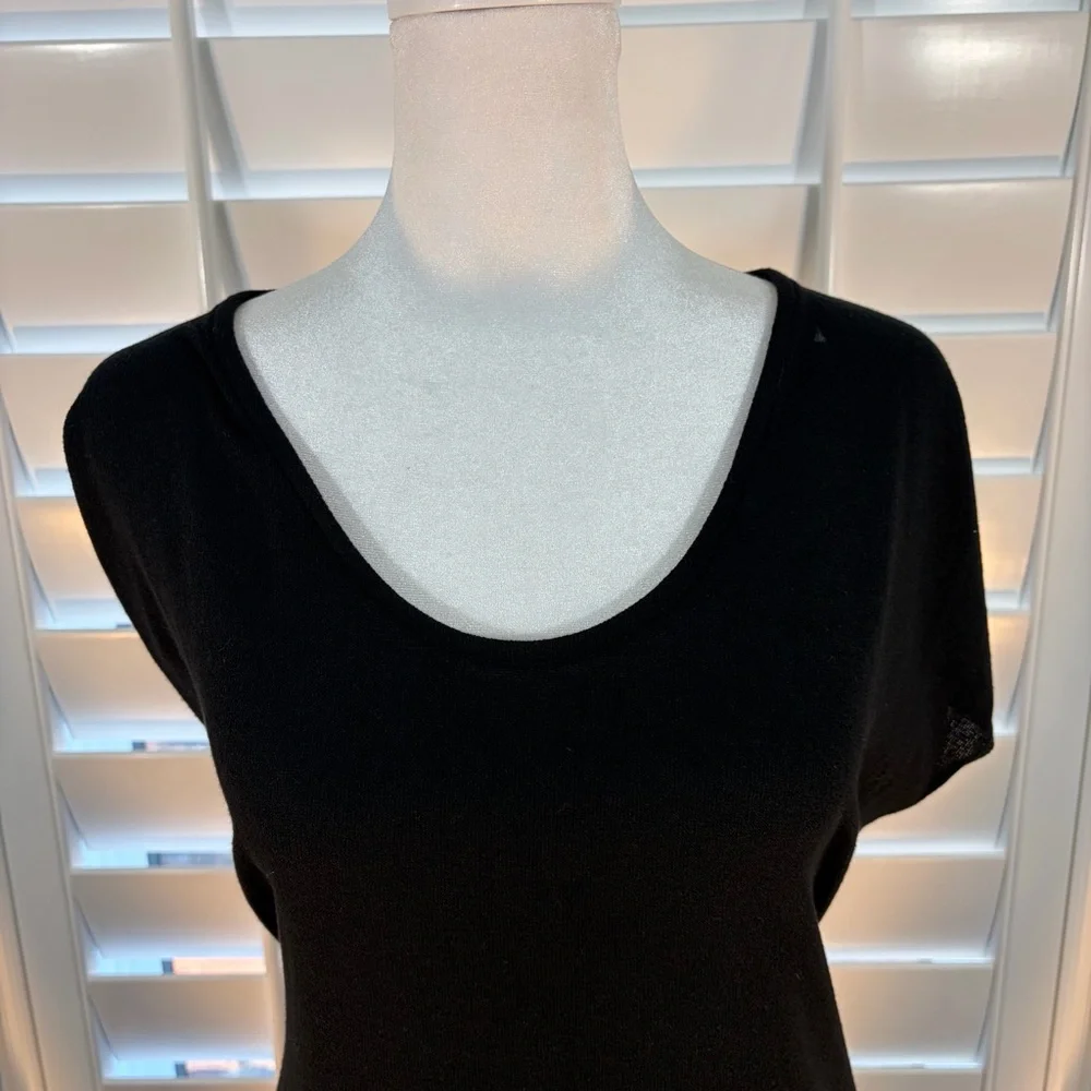 BUCKETLIST Black Knit Swim Coverup Dress